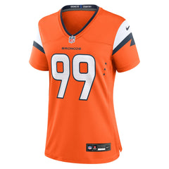 Zach Allen Denver Broncos Women's Team Game Jersey - Orange