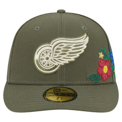 Detroit Red Wings New Era Tonal Florals 59FIFTY Fitted Hat Olive
