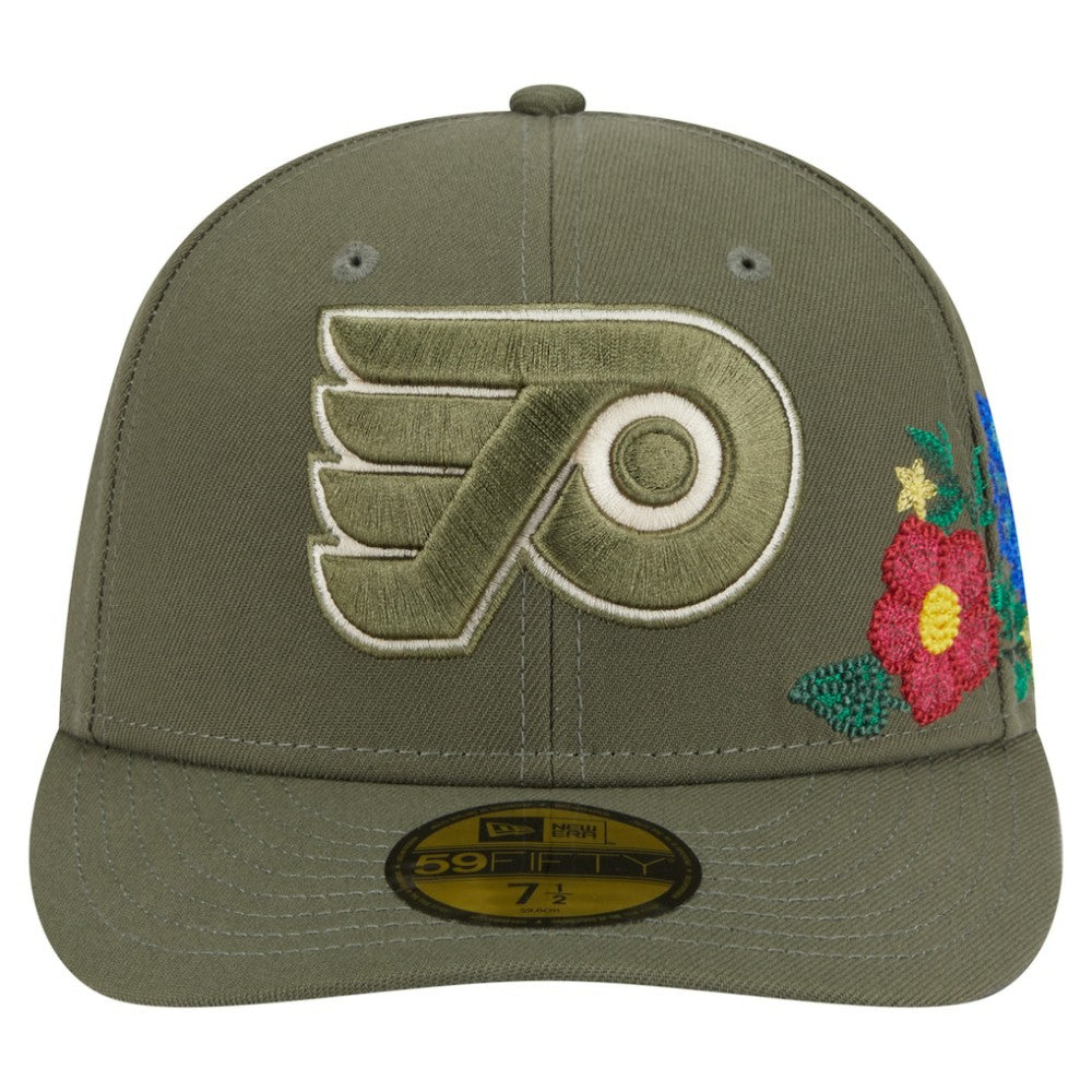 Philadelphia Flyers New Era Tonal Florals 59FIFTY Fitted Hat Olive