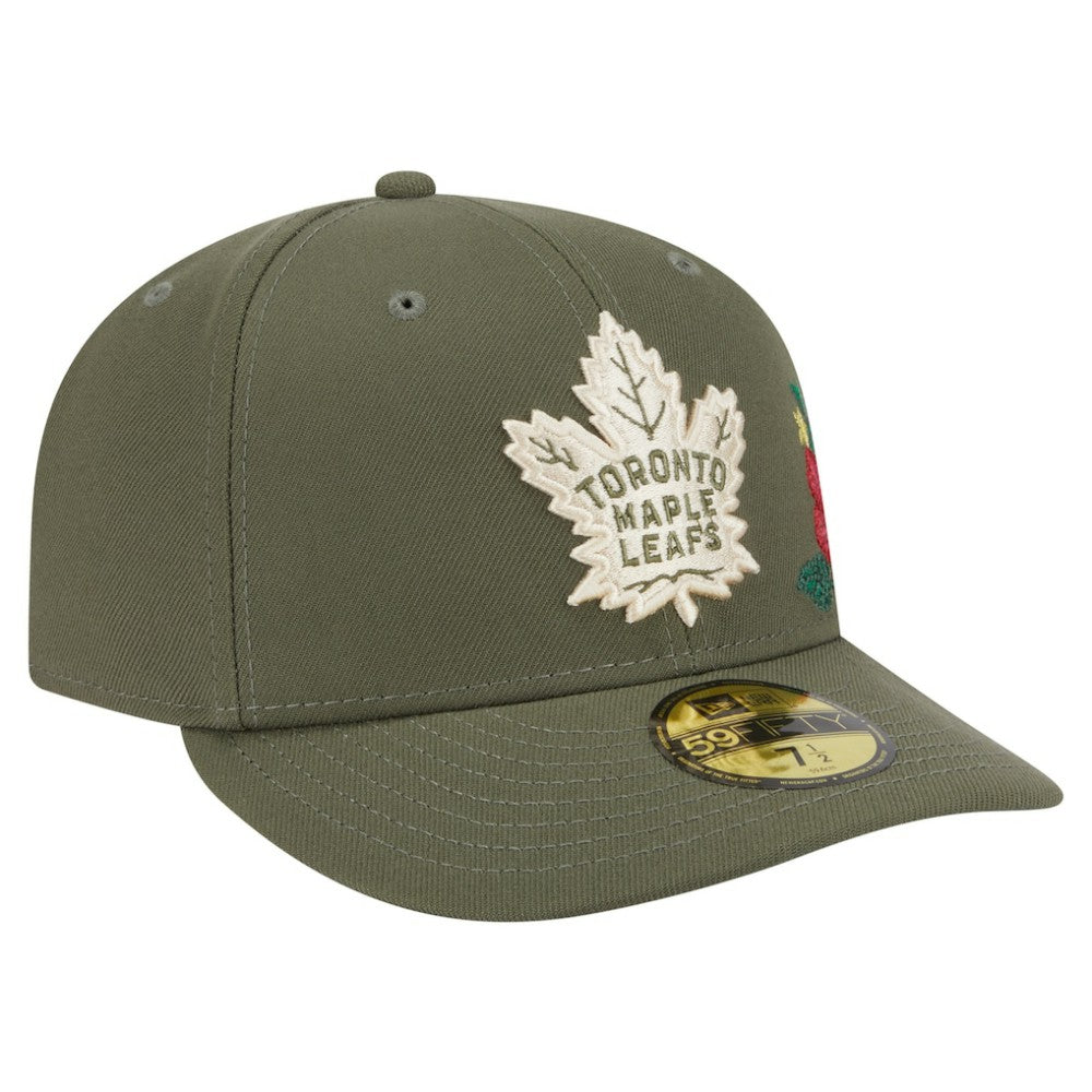 Toronto Maple Leafs New Era Tonal Florals 59FIFTY Fitted Hat Olive