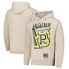 Pittsburgh Pirates Sidewalk Sketch Pullover Hoodie Cream | Mitchell & Ness