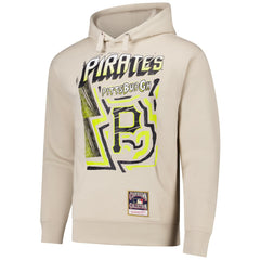 Pittsburgh Pirates Sidewalk Sketch Pullover Hoodie Cream | Mitchell & Ness