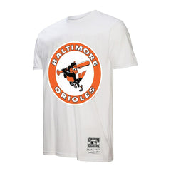 Baltimore Orioles Cooperstown Collection Logo T-Shirt White | Mitchell & Ness