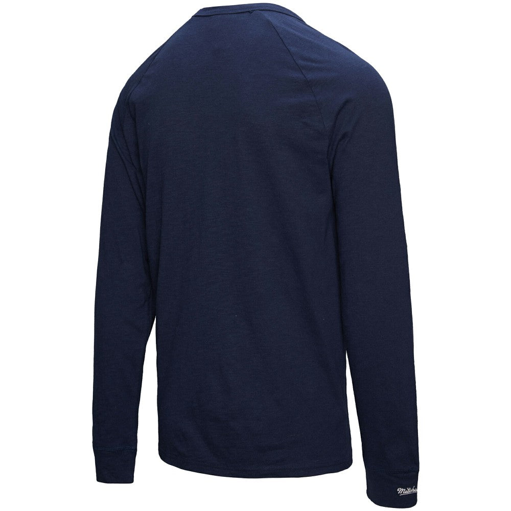 Minnesota Twins Arched Logo Slub Long Sleeve T-Shirt Navy | Mitchell & Ness