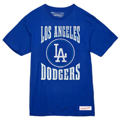 Los Angeles Dodgers Arched Logo Slub T-Shirt Royal | Mitchell & Ness