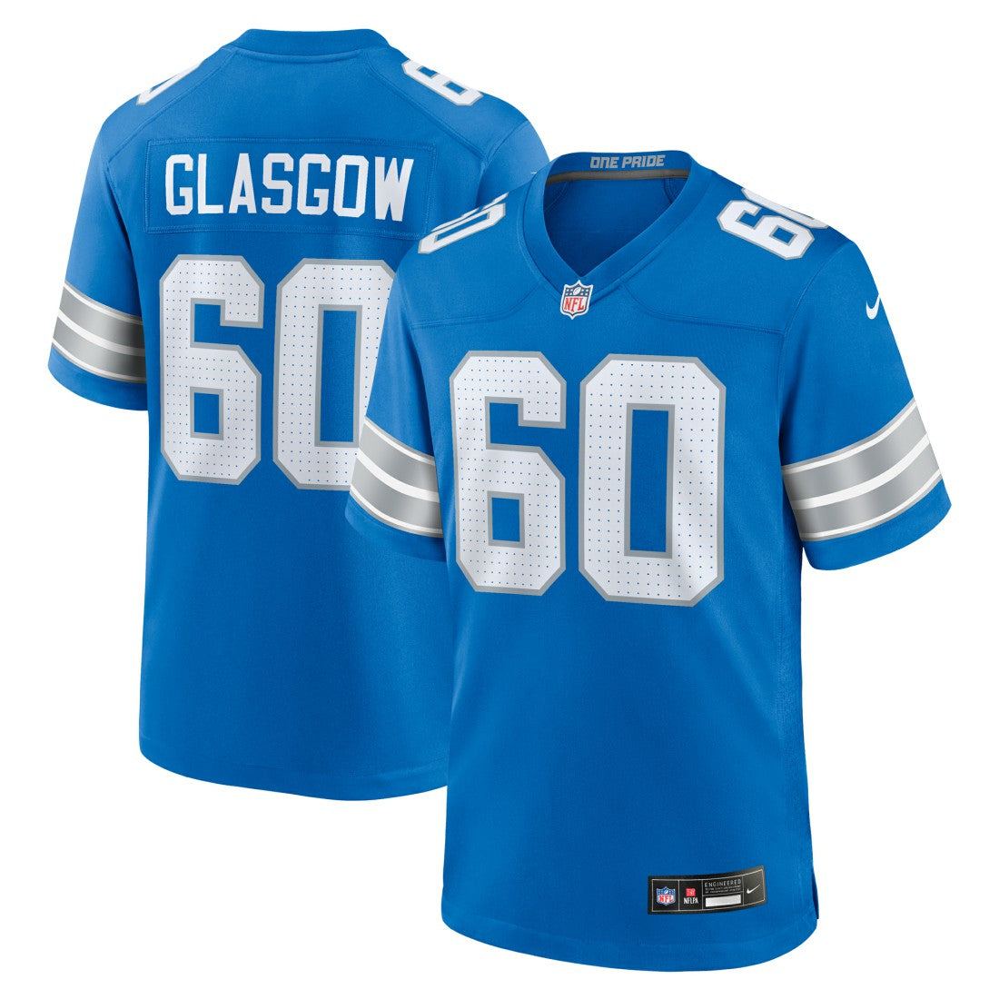 Graham Glasgow Detroit Lions Team Game Jersey - Blue