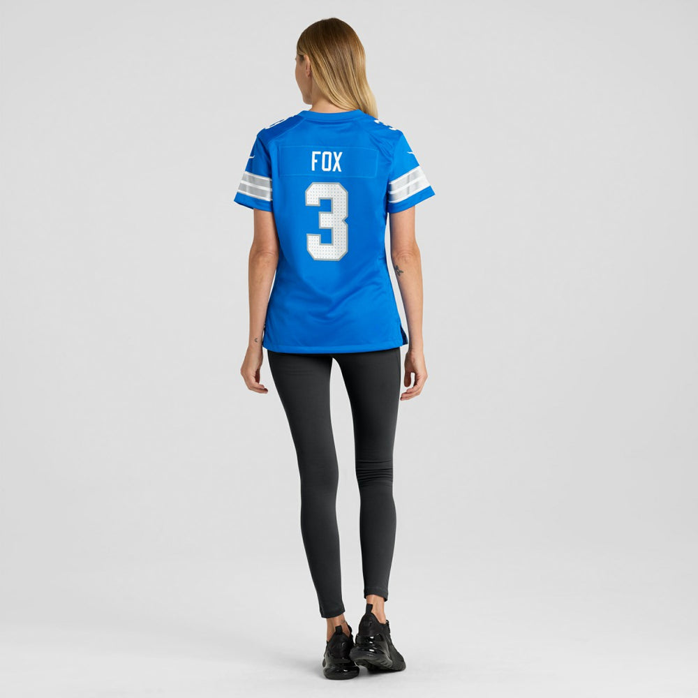 Jack Fox Detroit Lions Women's Team Game Jersey - Blue