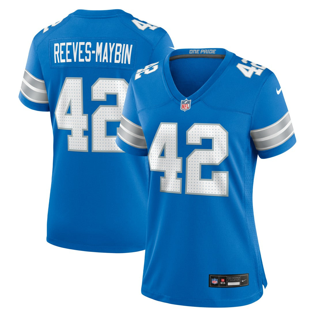 Jalen Reeves-Maybin Detroit Lions Women's Team Game Jersey - Blue