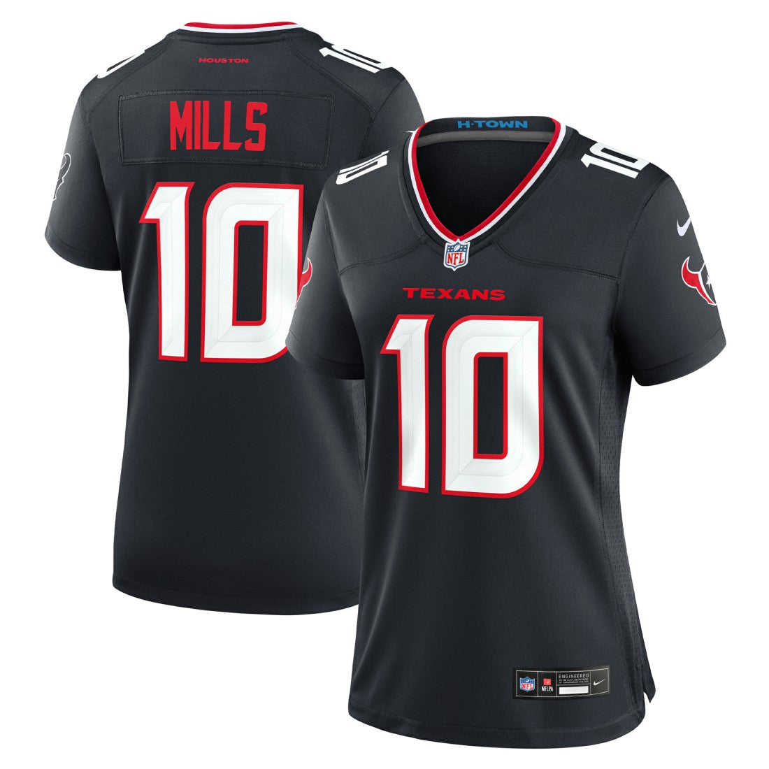 Davis Mills Houston Texans Women's Team Game Jersey - Navy