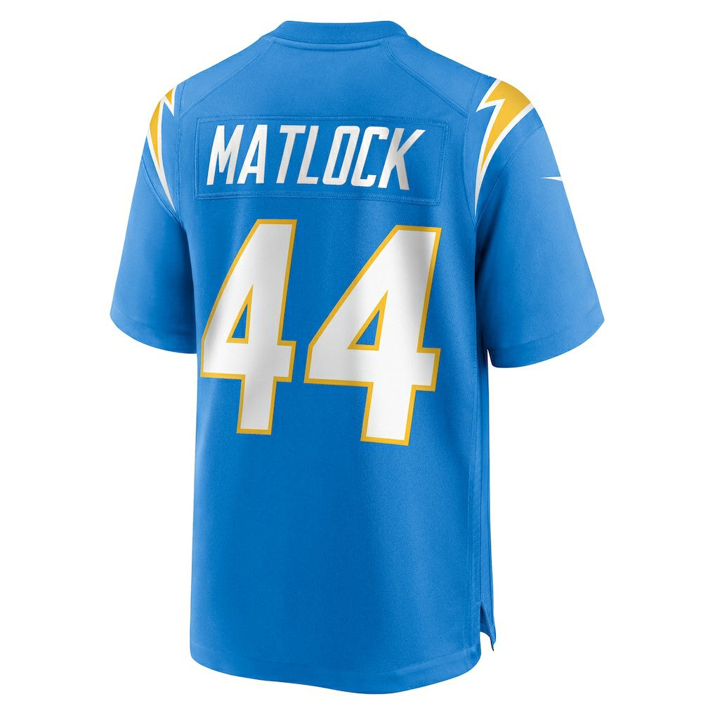 Scott Matlock Los Angeles Chargers Team Game Jersey - Powder Blue