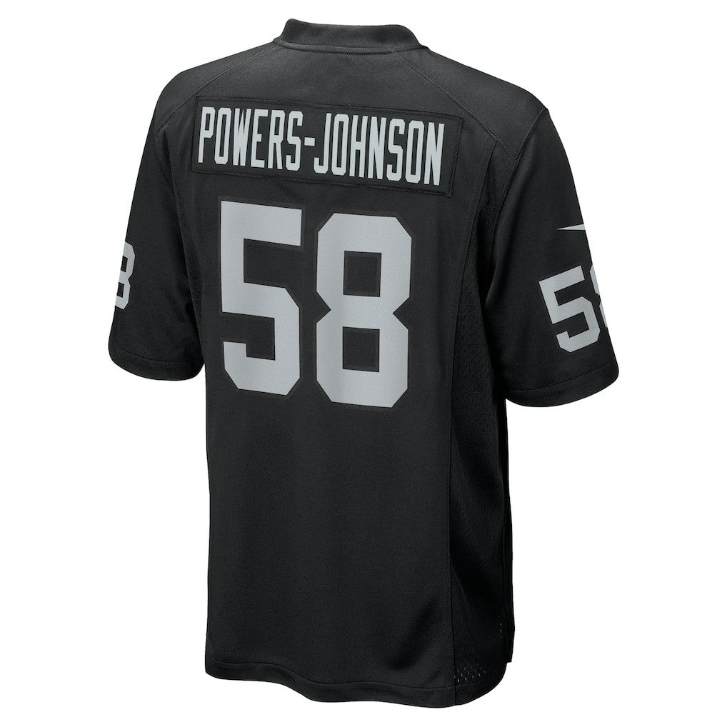 Jackson Powers-Johnson Las Vegas Raiders Team Game Jersey - Black
