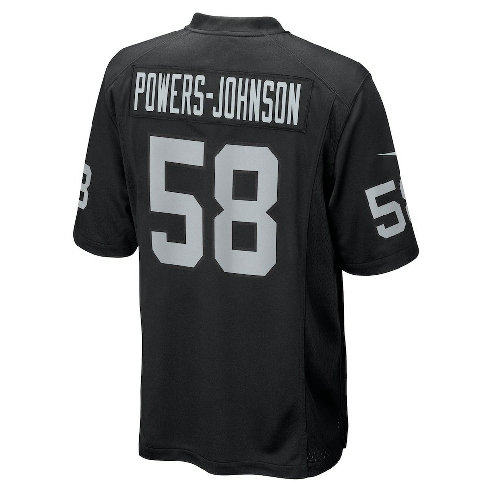 Jackson Powers-Johnson Las Vegas Raiders Team Game Jersey - Black