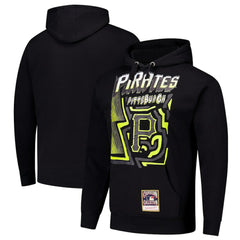 Pittsburgh Pirates Sidewalk Sketch Pullover Hoodie Black | Mitchell & Ness