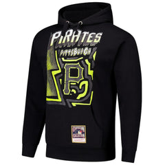 Pittsburgh Pirates Sidewalk Sketch Pullover Hoodie Black | Mitchell & Ness