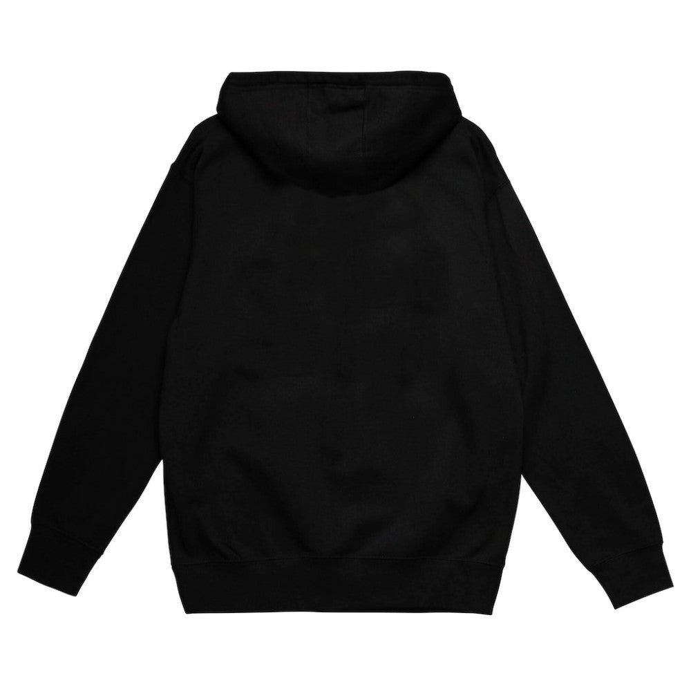 Atlanta Braves Sidewalk Sketch Pullover Hoodie Black | Mitchell & Ness