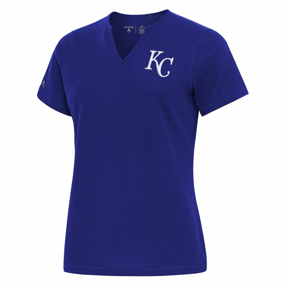 Kansas City Royals Antigua Women's Notch Neck T-Shirt Royal