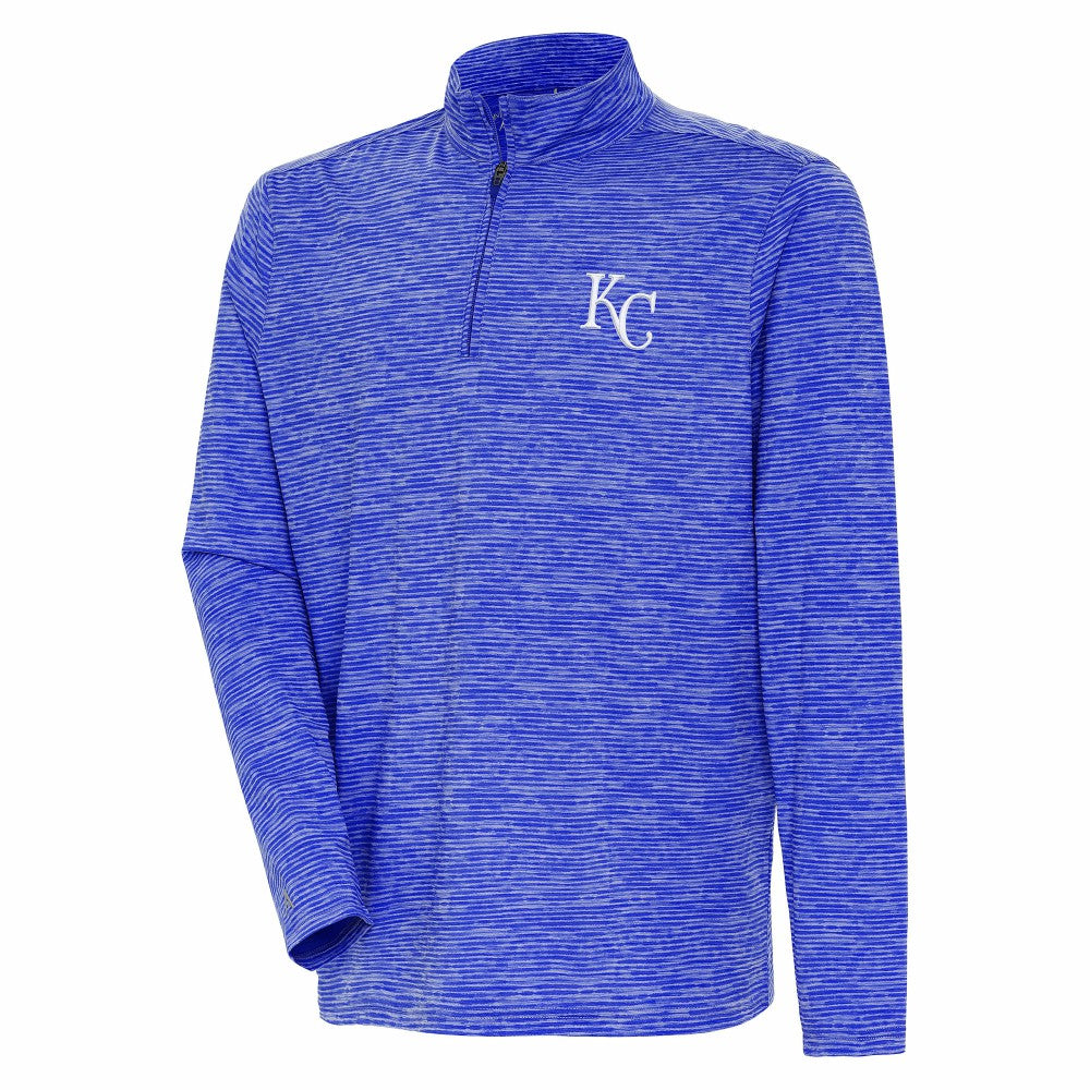 Kansas City Royals Antigua Quarter-Zip Top Heather Royal
