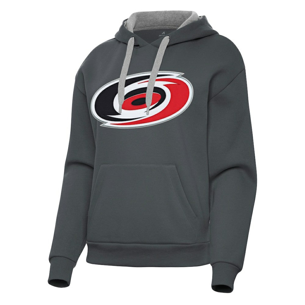 Carolina Hurricanes Antigua Women's Victory Pullover Hoodie Charcoal