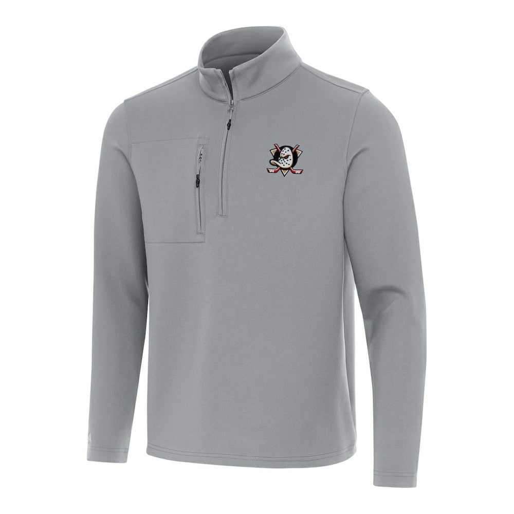 Anaheim Ducks Antigua Insider Quarter-Zip Top Gray