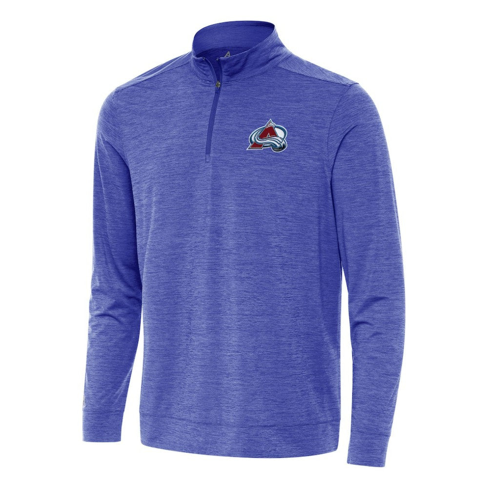 Colorado Avalanche Antigua Bright Quarter-Zip Top Heather Royal