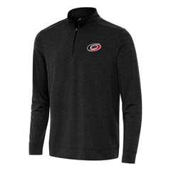 Carolina Hurricanes Antigua Bright Quarter-Zip Top Heather Black