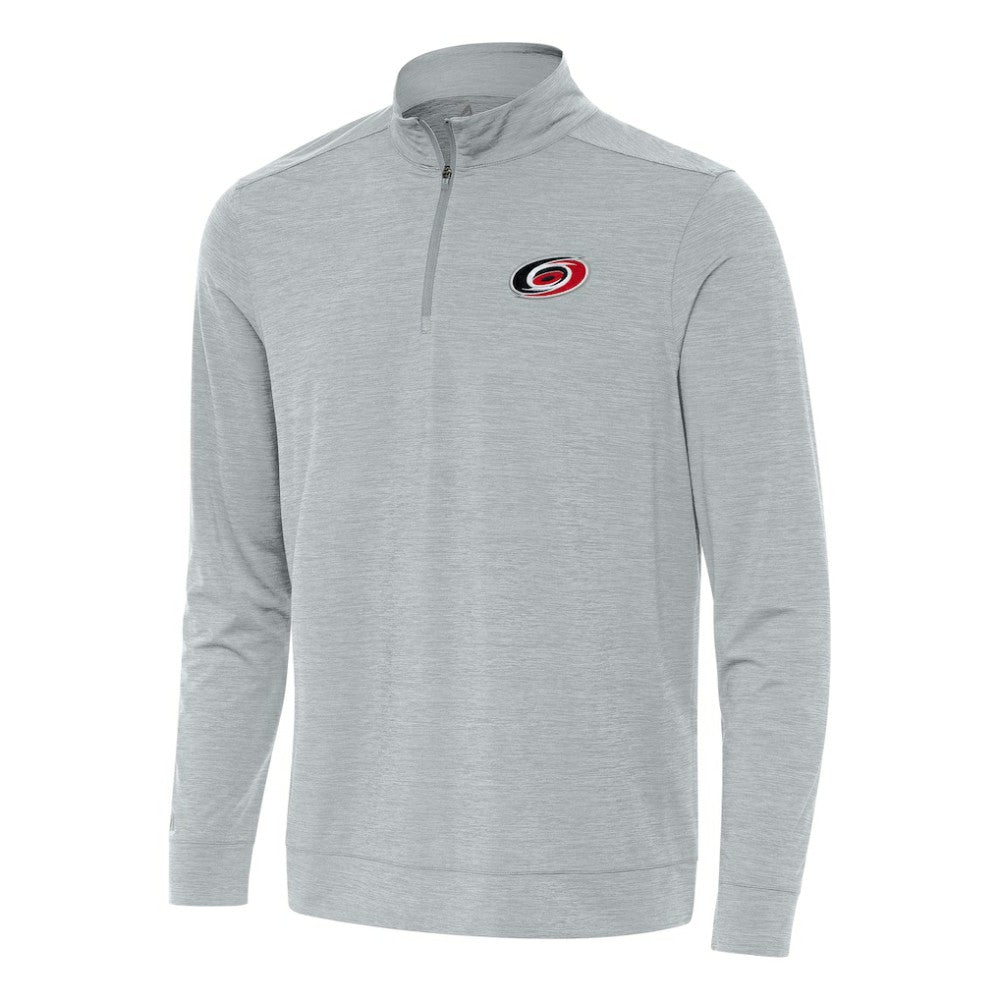 Carolina Hurricanes Antigua Bright Quarter-Zip Top Heather Gray