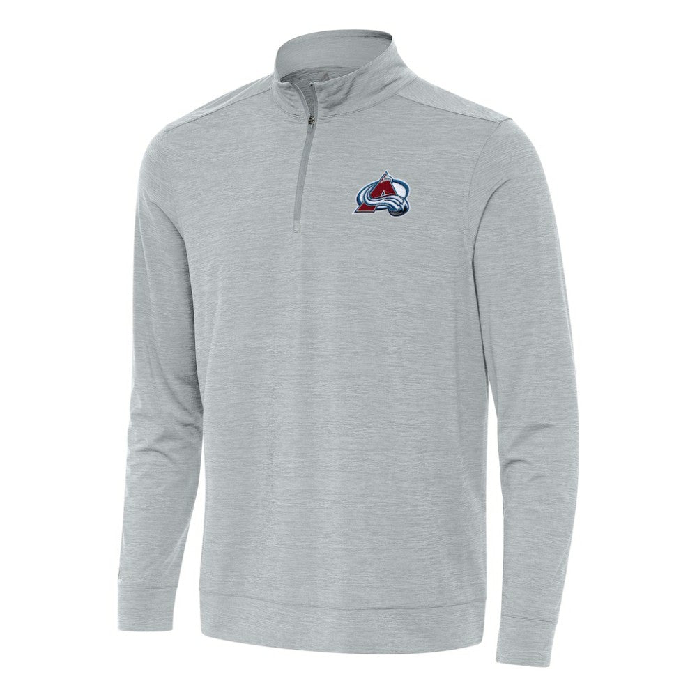 Colorado Avalanche Antigua Bright Quarter-Zip Top Heather Gray