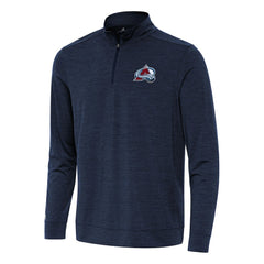 Colorado Avalanche Antigua Bright Quarter-Zip Top Heather Navy