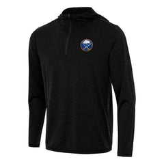 Buffalo Sabres Antigua Tidy Quarter-Zip Hoodie Heather Black