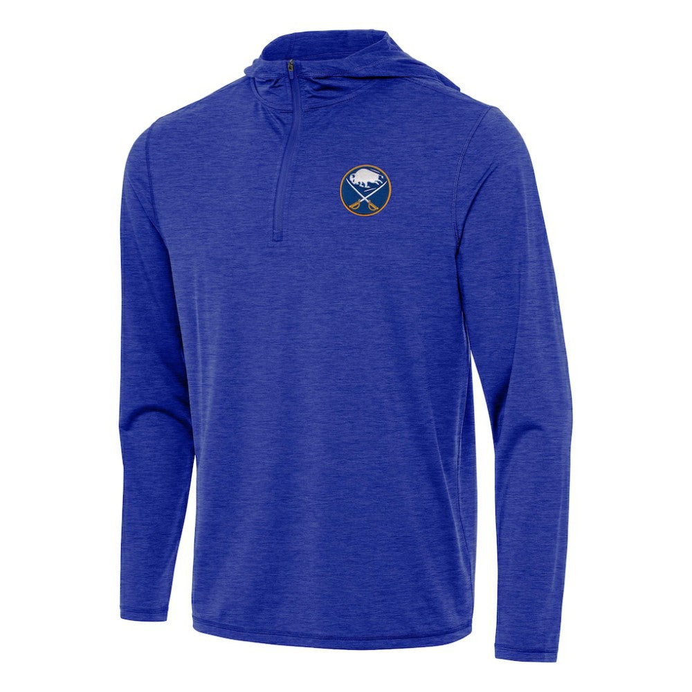 Buffalo Sabres Antigua Tidy Quarter-Zip Hoodie Heather Royal