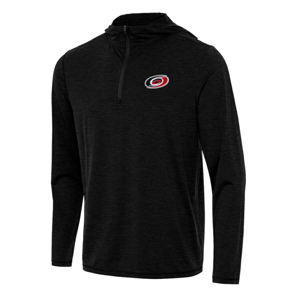 Carolina Hurricanes Antigua Tidy Quarter-Zip Hoodie Heather Black