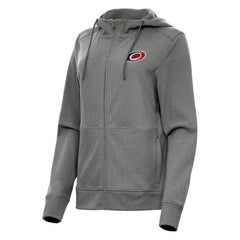 Carolina Hurricanes Antigua Women's Seeker Full-Zip Hoodie Heather Black
