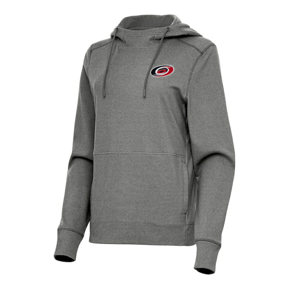 Carolina Hurricanes Antigua Women's Justice Pullover Hoodie Heather Black