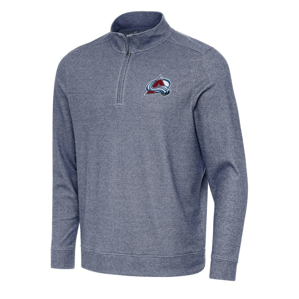 Colorado Avalanche Antigua Subtle Quarter-Zip Sweatshirt Heather Navy