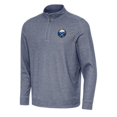Buffalo Sabres Antigua Subtle Quarter-Zip Sweatshirt Heather Navy