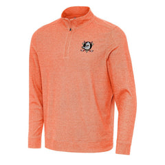 Anaheim Ducks Antigua Subtle Quarter-Zip Sweatshirt Heather Orange