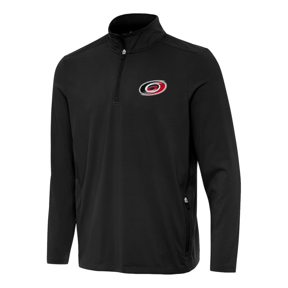 Carolina Hurricanes Antigua Perilous Quarter-Zip Sweatshirt Black