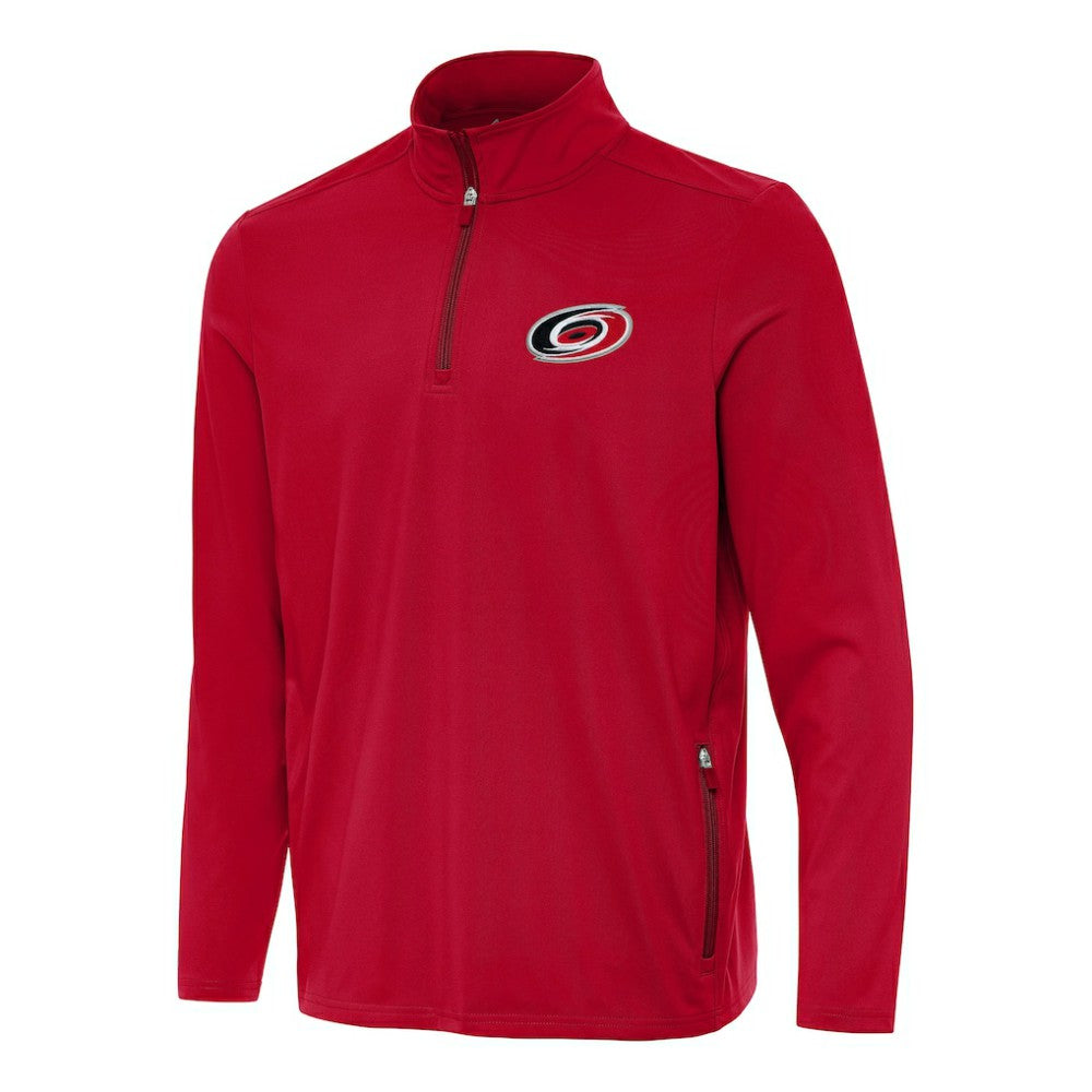 Carolina Hurricanes Antigua Perilous Quarter-Zip Sweatshirt Red