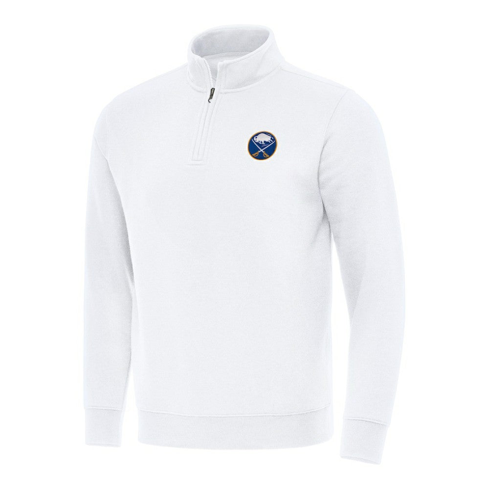 Buffalo Sabres Antigua Victory Quarter-Zip Mock Sweatshirt White