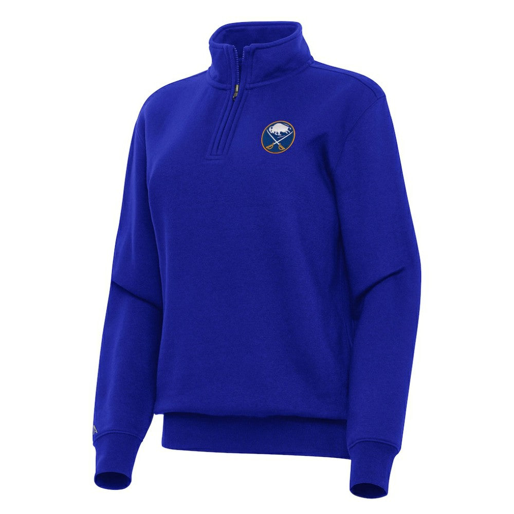 Buffalo Sabres Antigua Women's Victory Quarter-Zip Sweatshirt Royal