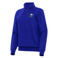 Buffalo Sabres Antigua Women's Victory Quarter-Zip Sweatshirt Royal