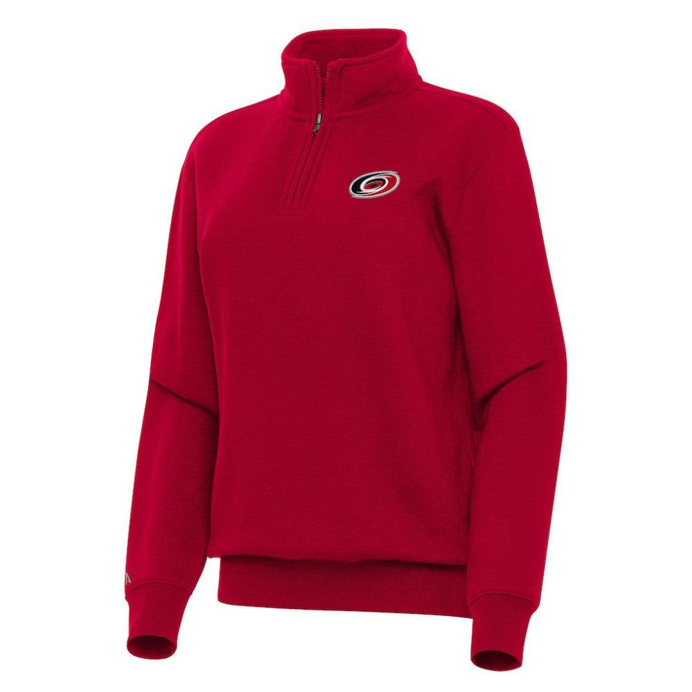 Carolina Hurricanes Antigua Women's Victory Quarter-Zip Sweatshirt Red