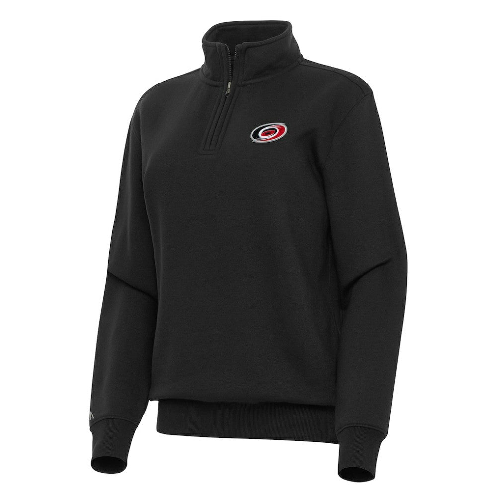 Carolina Hurricanes Antigua Women's Victory Quarter-Zip Sweatshirt Black