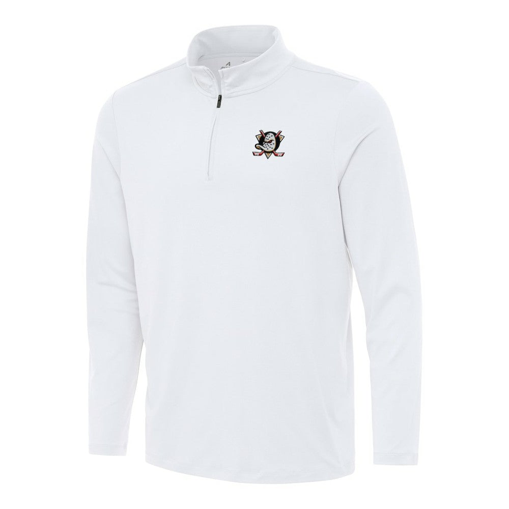 Anaheim Ducks Antigua Reprocess Quarter-Zip Top White