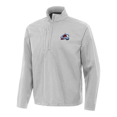 Colorado Avalanche Antigua Brisk Quarter-Zip Windbreaker Heather Gray
