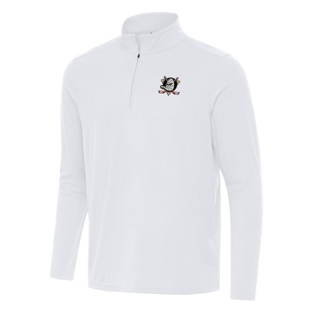 Anaheim Ducks Antigua Intent Quarter-Zip Top White