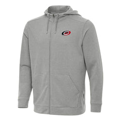 Carolina Hurricanes Antigua Effortless Full-Zip Hoodie Jacket Heather Gray