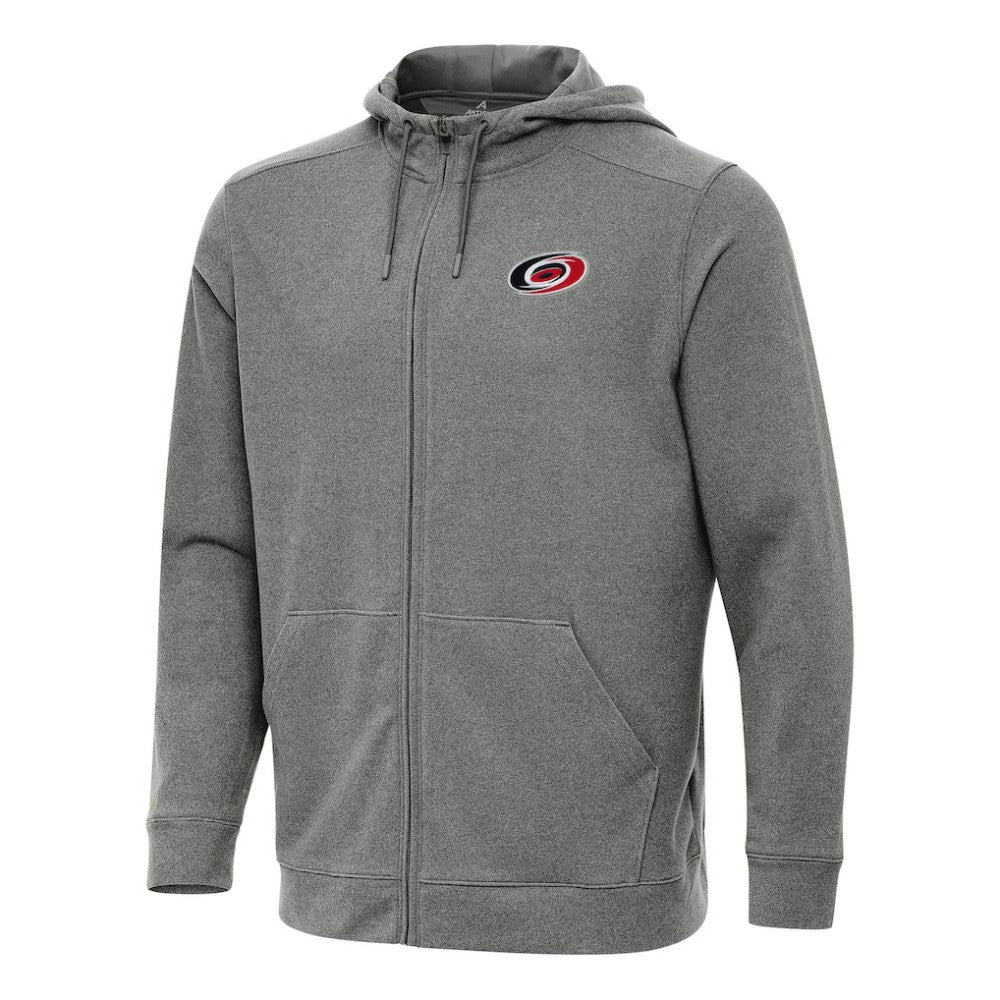 Carolina Hurricanes Antigua Effortless Full-Zip Hoodie Jacket Heather Black