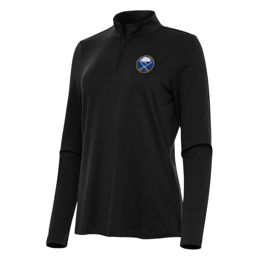 Buffalo Sabres Antigua Women's Reprocess Quarter-Zip Top Black