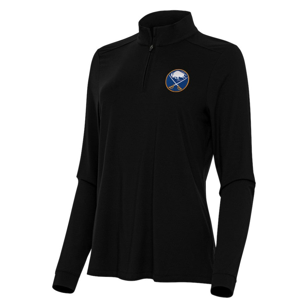 Buffalo Sabres Antigua Women's Intent Quarter-Zip Top Black